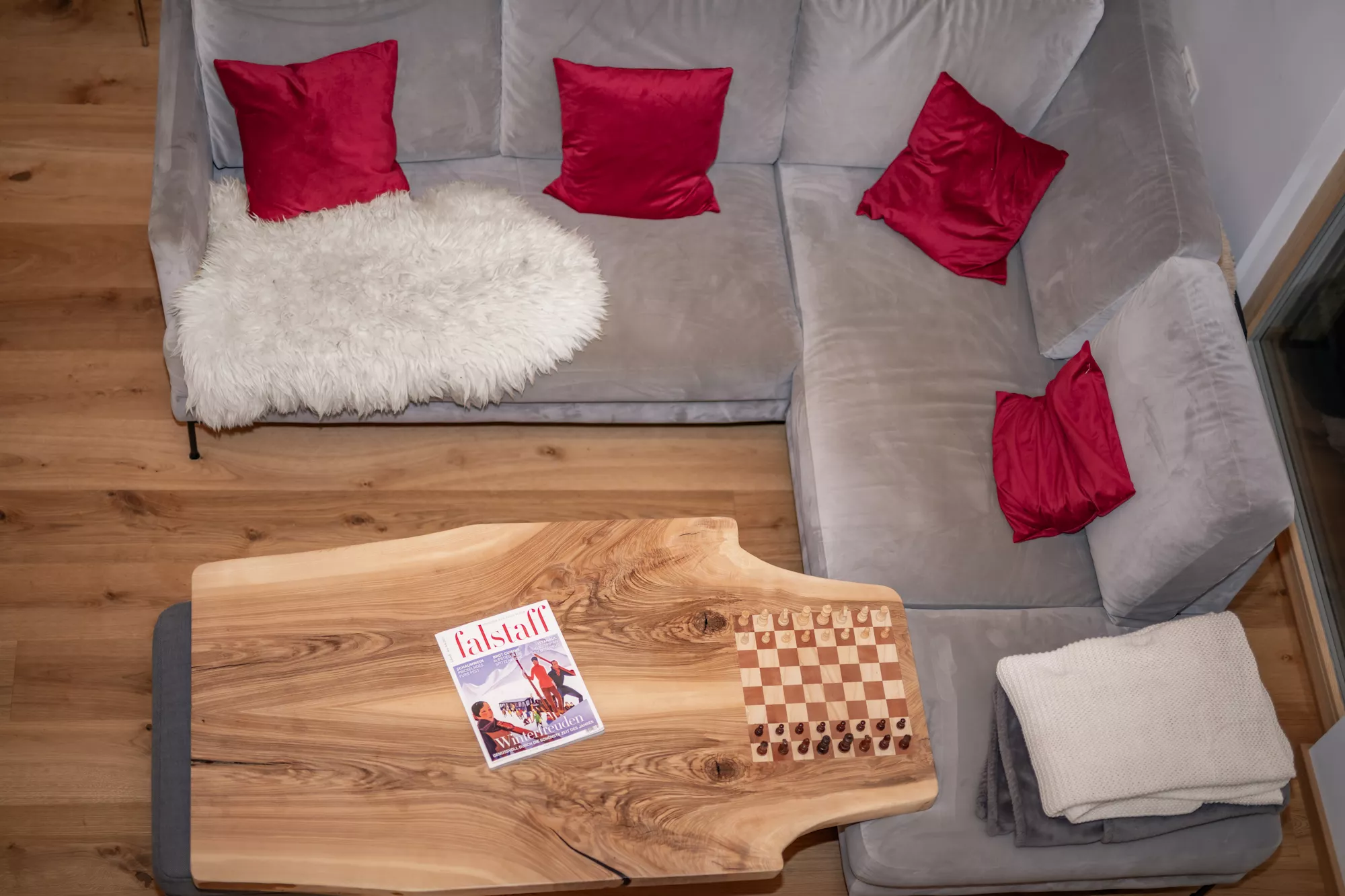 Almchalet Nina - Blick auf das Wohnzimmer Almchalet Nina - Blick auf das Wohnzimmer